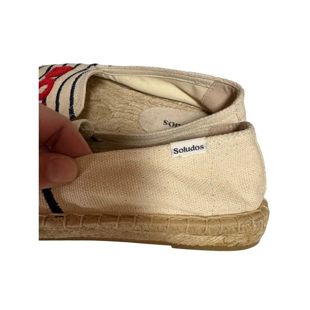 Soludos Bonjour Slip on Organic Espadrille Nautical Resort Vacation Travel - 6